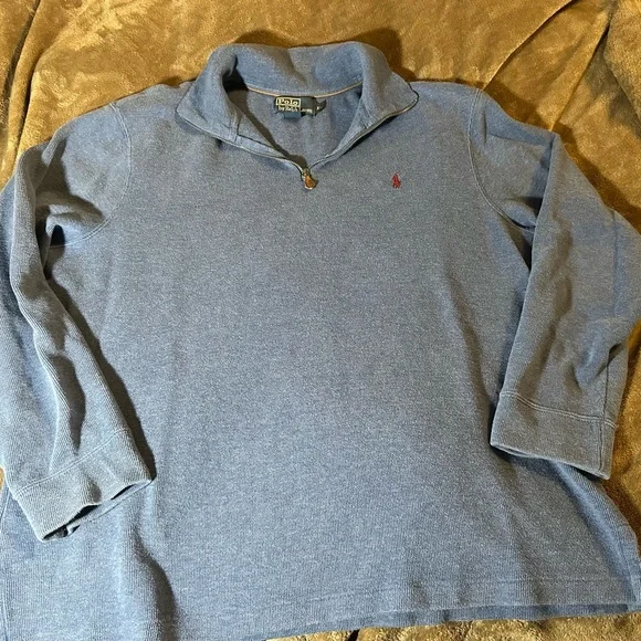 Ralph Lauren Men's Blue Zip-Up Sweater size XL - Picture 6 of 6